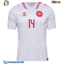 Fotballdrakt Herre Danmark Mikkel Damsgaard #14 Bortedrakt EM 2024 Kortermet